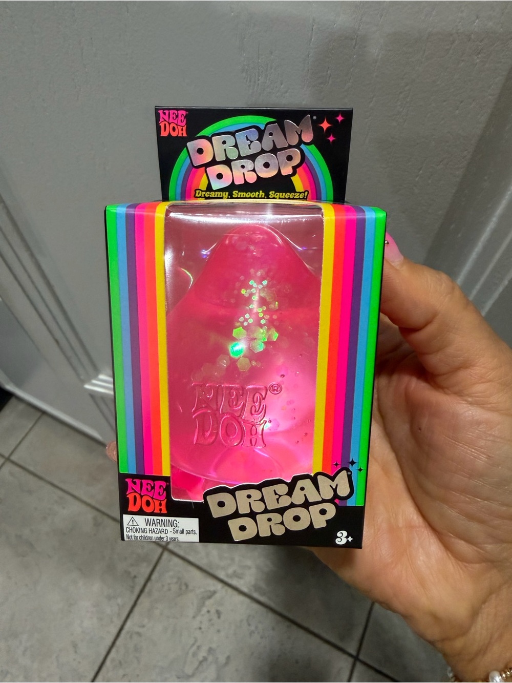 NeeDoh Dream Drop Pink Stress Toy